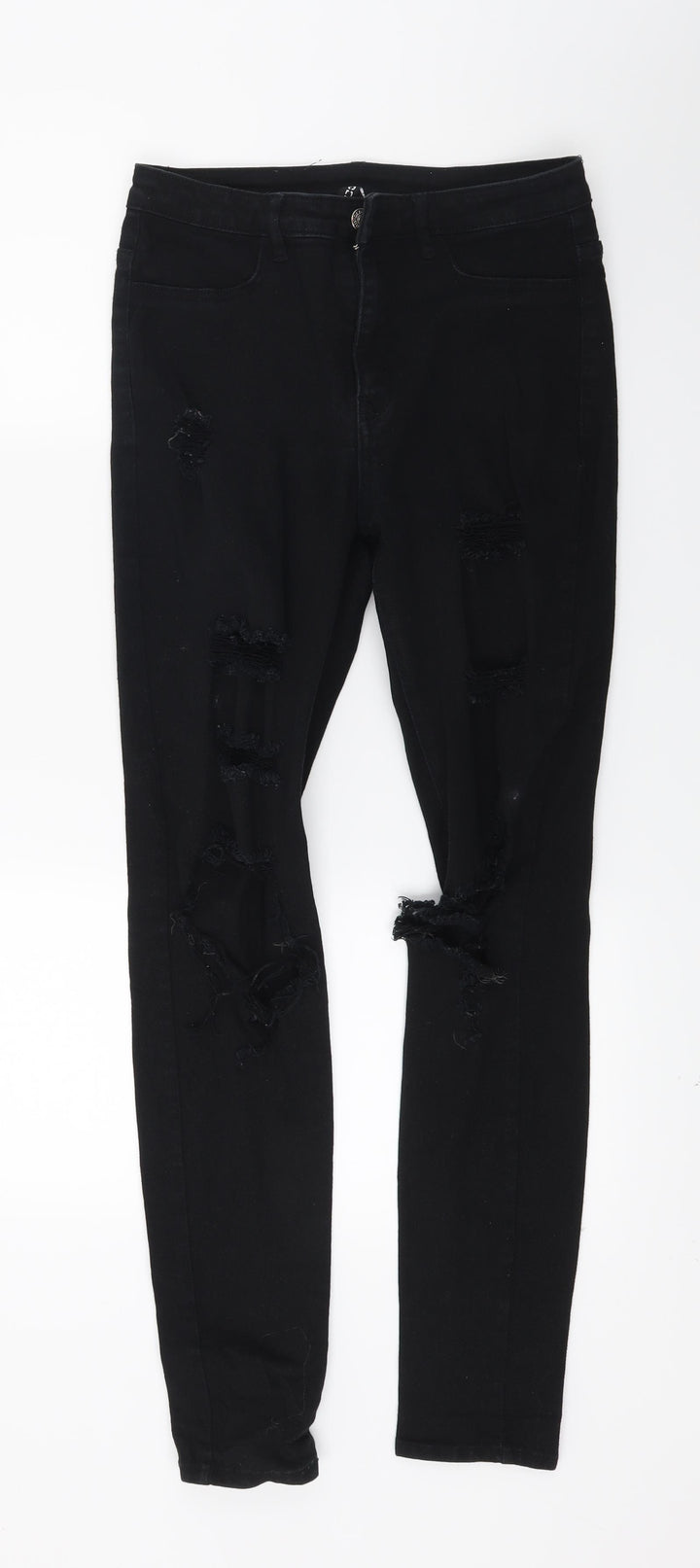 Divided Womens Black  Denim Skinny Jeans Size 10 L26 in