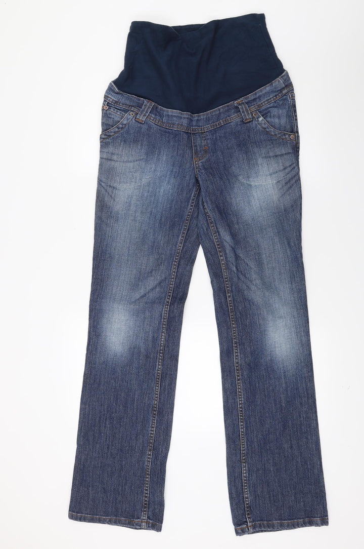 H&M Womens Blue Denim Bootcut Jeans Size S L30 in