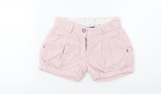 Front view of Sergent Major girls’ pink corduroy cut-off shorts, size 5, years