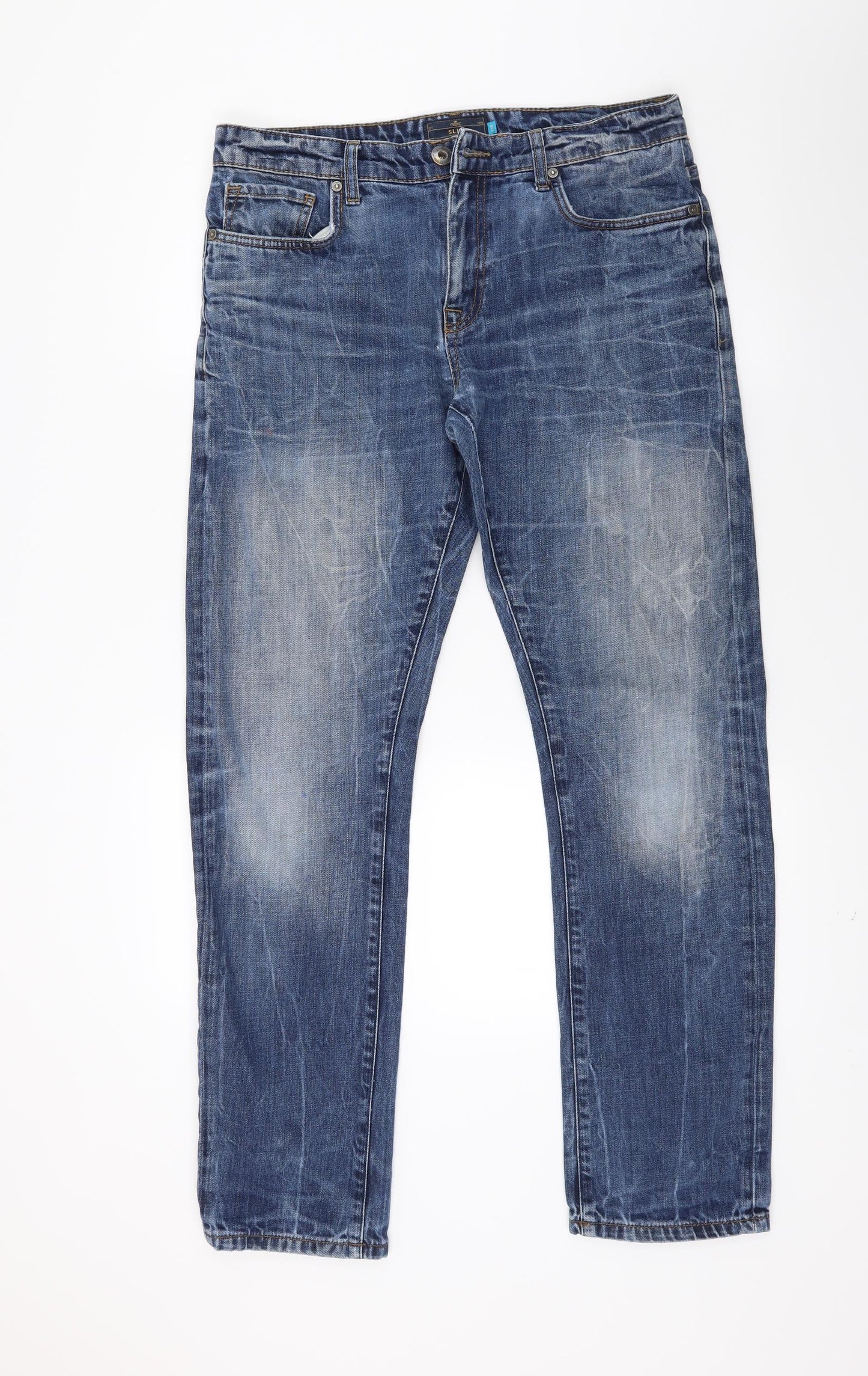 NEXT Mens Blue  Denim Straight Jeans Size 32 L30 in