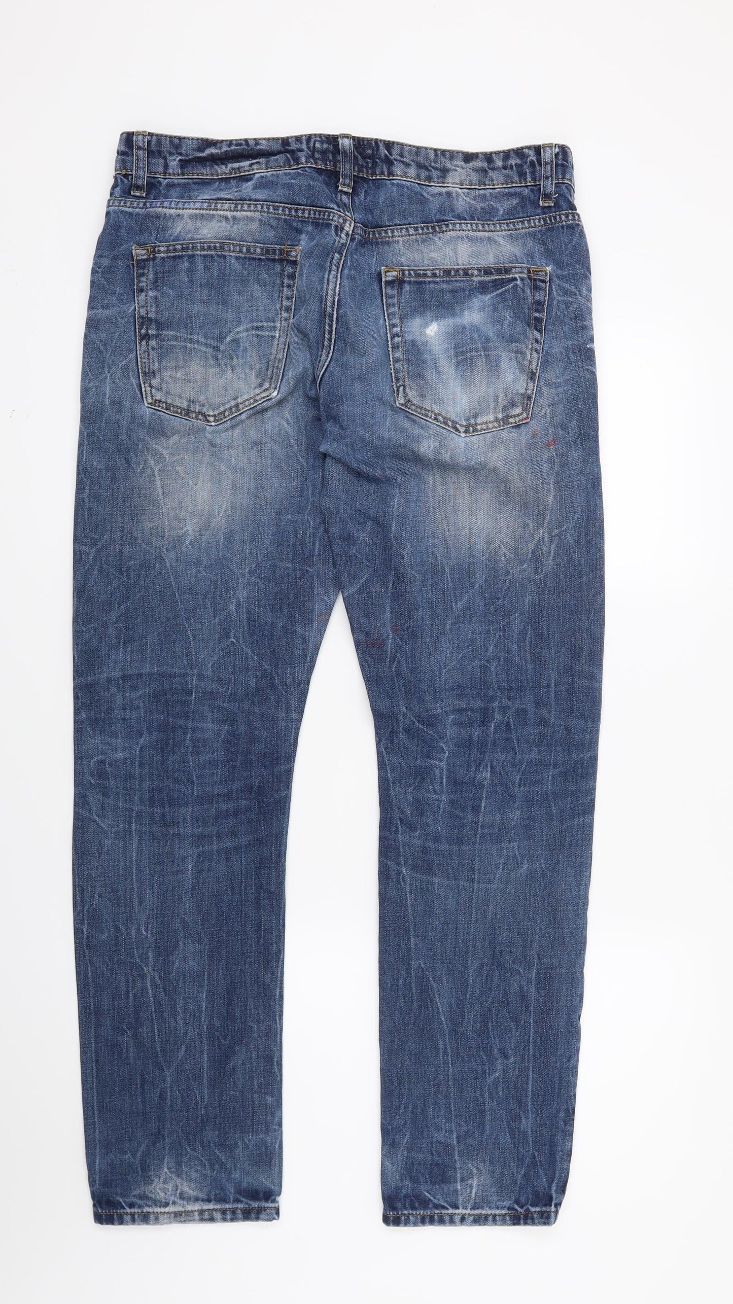 NEXT Mens Blue  Denim Straight Jeans Size 32 L30 in