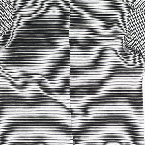 Marks and Spencer Womens White Striped  Jacket  Size 12