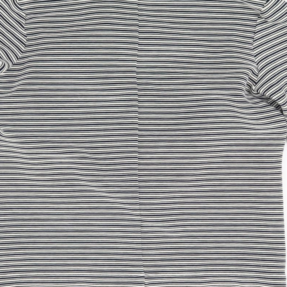 Marks and Spencer Womens White Striped  Jacket  Size 12