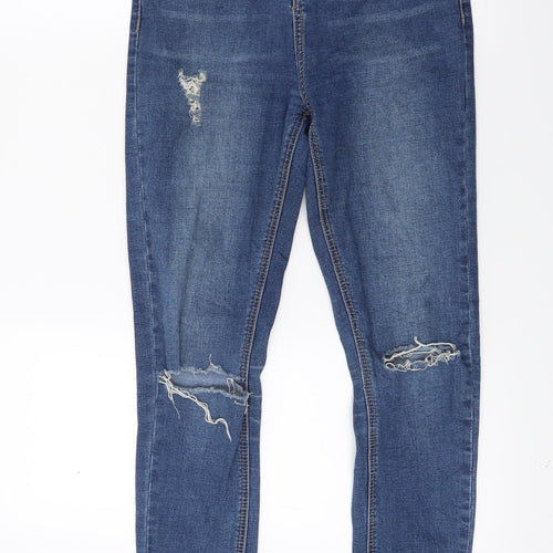 Preworn Womens Blue  Denim Skinny Jeans Size 25 in L26 in
