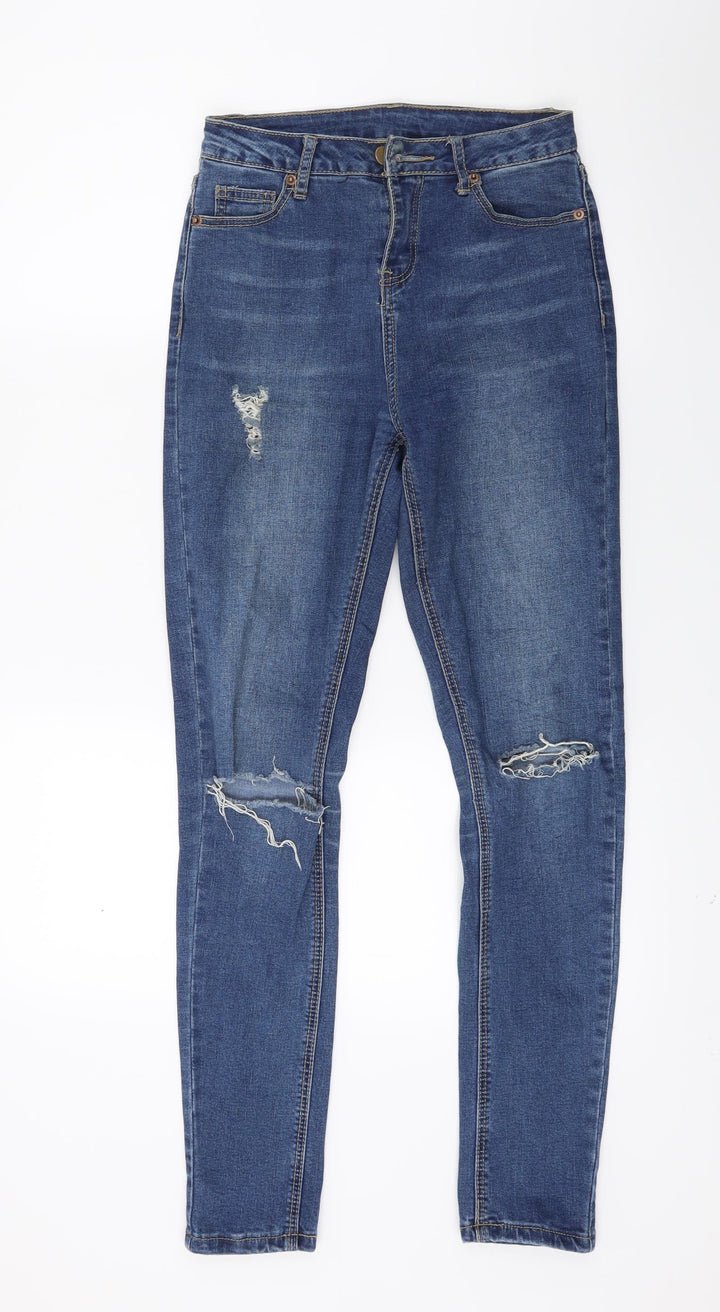 Preworn Womens Blue  Denim Skinny Jeans Size 25 in L26 in
