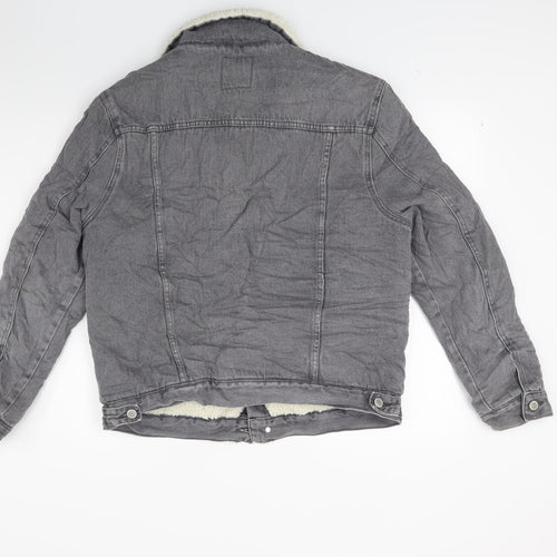 Primark Mens Grey  Denim Jacket Coat Size L