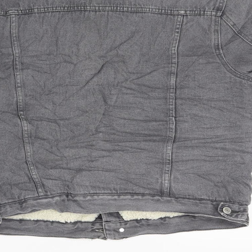 Primark Mens Grey  Denim Jacket Coat Size L