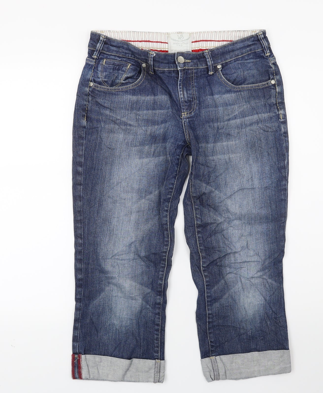 White Stuff Womens Blue  Denim Cropped Jeans Size 10 L20 in