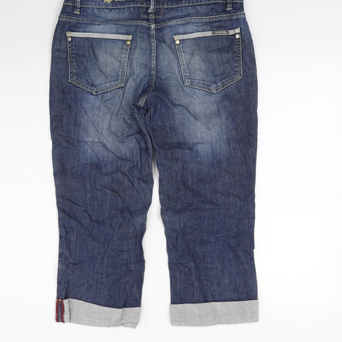 White Stuff Womens Blue  Denim Cropped Jeans Size 10 L20 in