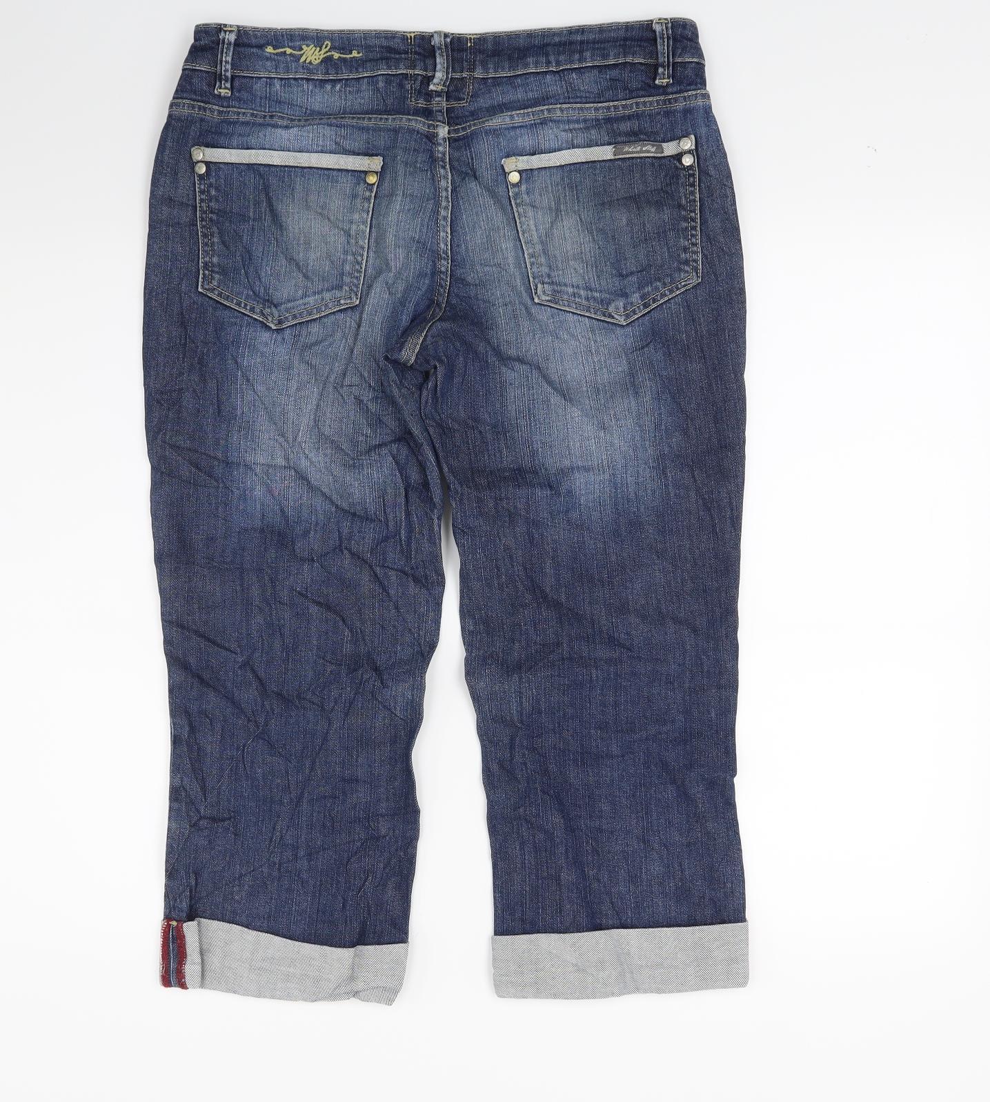 White Stuff Womens Blue  Denim Cropped Jeans Size 10 L20 in
