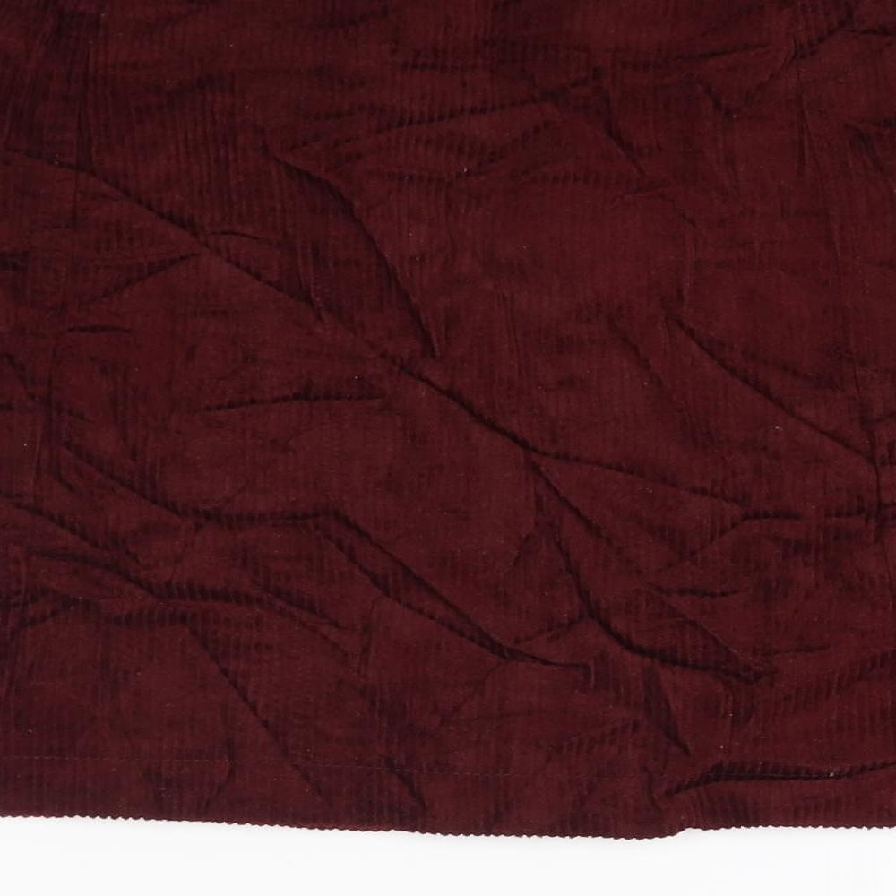 New Look Womens Red  Corduroy Mini Skirt Size 10