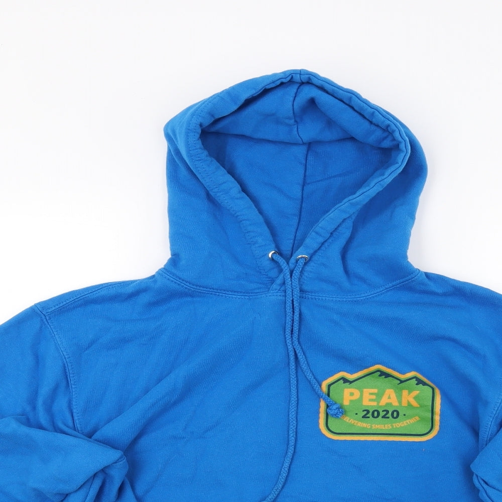Just hoods Mens Blue   Pullover Hoodie Size S  - Peak 2020