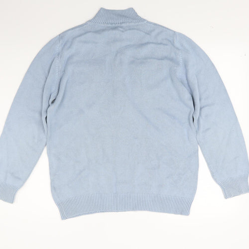 H&M Womens Blue  Knit Henley Jumper Size 12