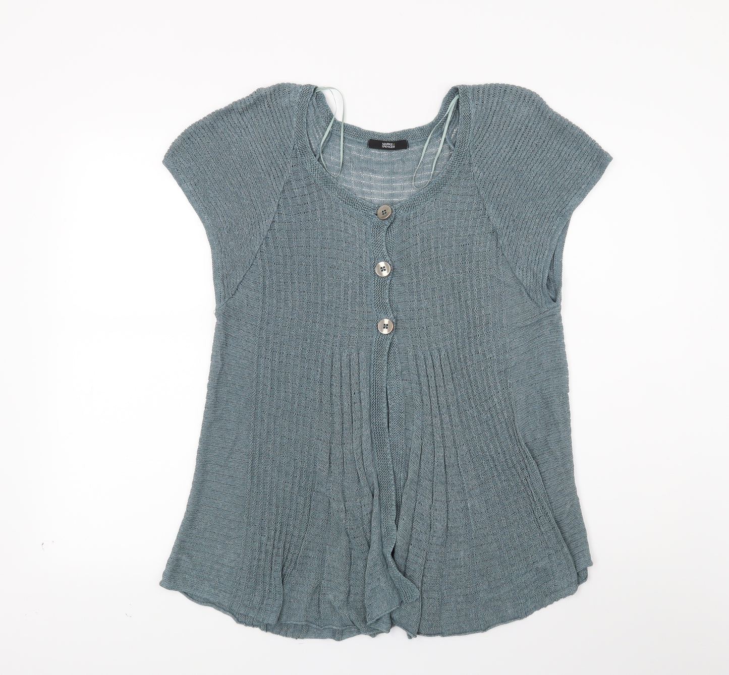 Marks and Spencer Womens Green  Knit Cardigan Jumper Size 20