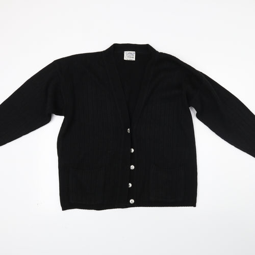L vouge Womens Black  Knit Cardigan Jumper Size L
