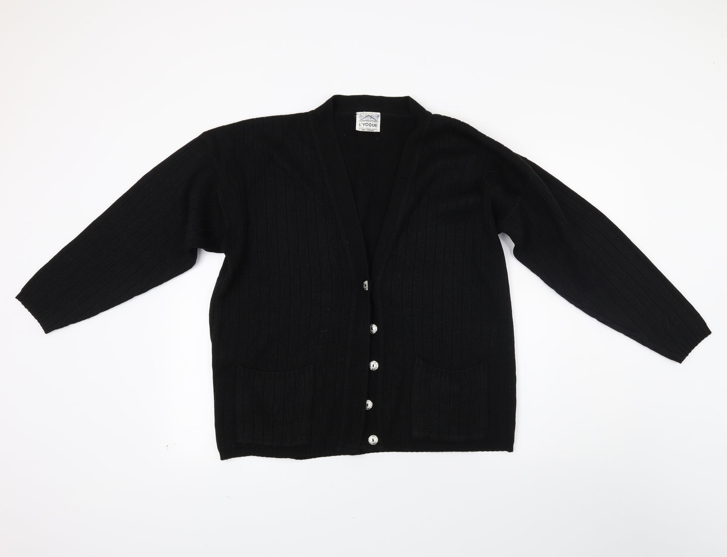 L vouge Womens Black  Knit Cardigan Jumper Size L