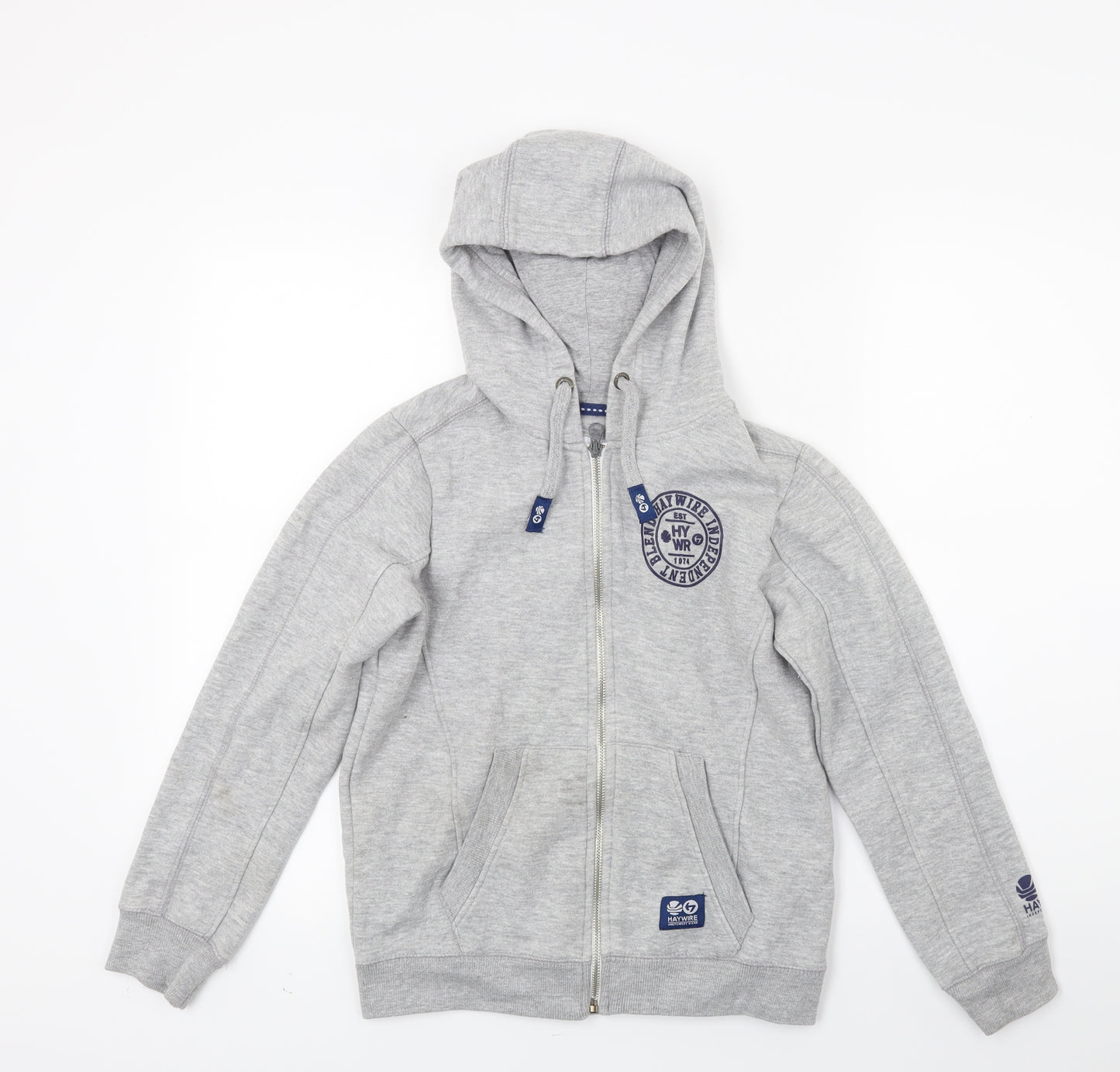 Haywire Boys Grey   Full Zip Hoodie Size M