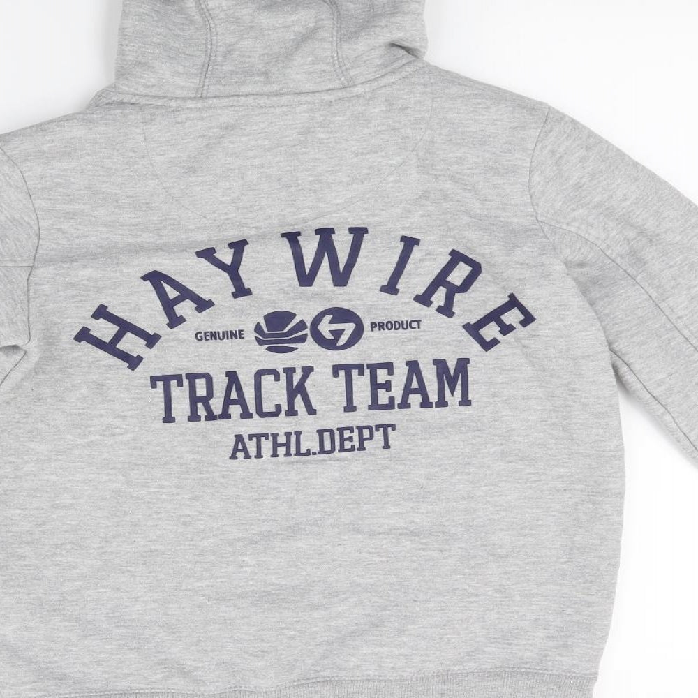 Haywire Boys Grey   Full Zip Hoodie Size M