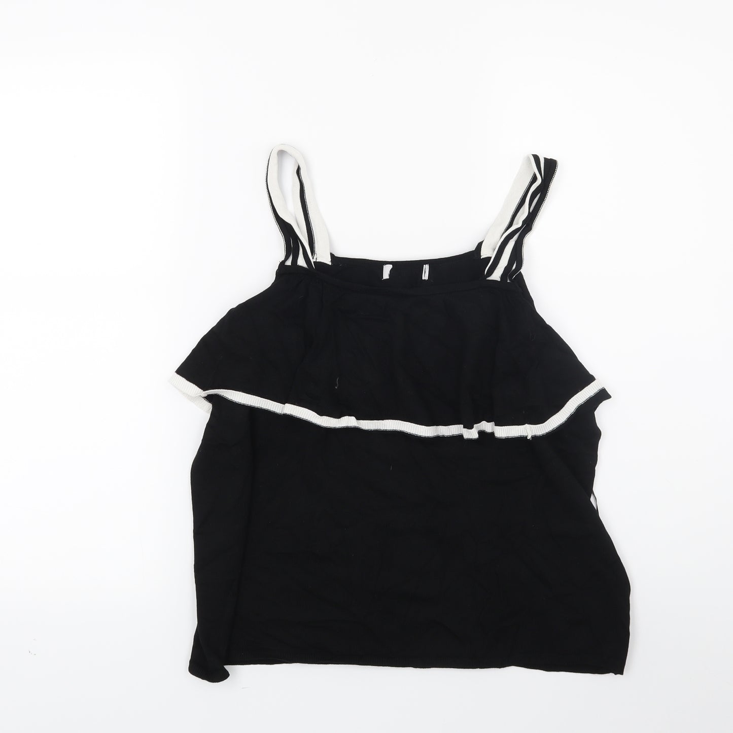 Marks and Spencer Womens Black  Knit Vest Jumper Size 16