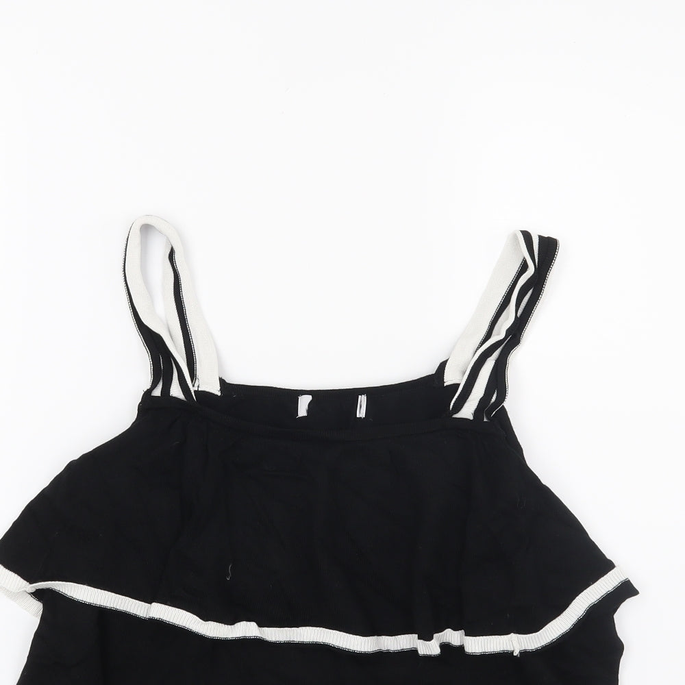 Marks and Spencer Womens Black  Knit Vest Jumper Size 16