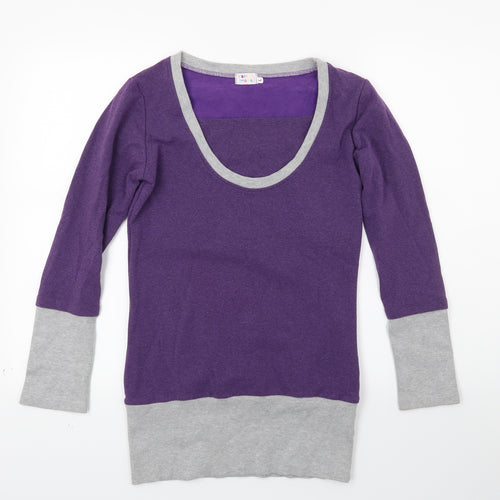 Happy mamma Womens Purple   Jumper Dress  Size L
