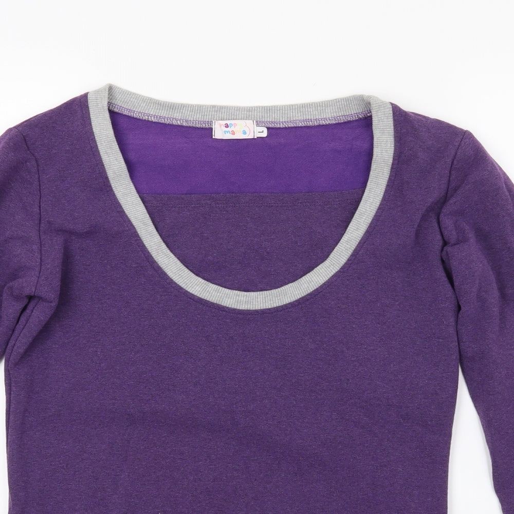 Happy mamma Womens Purple   Jumper Dress  Size L