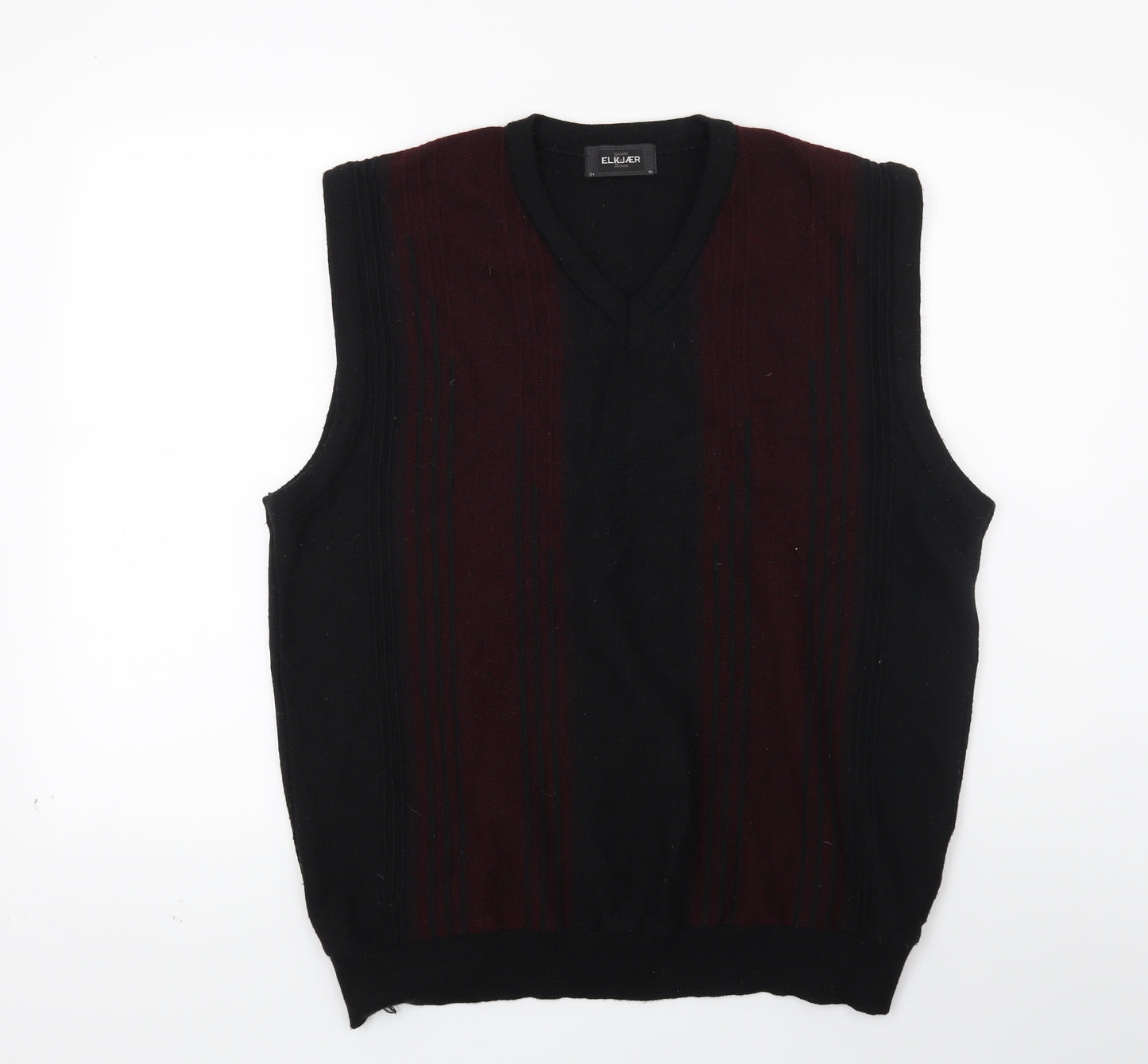 Elkjaer Mens Black  Knit Pullover Jumper Size XL