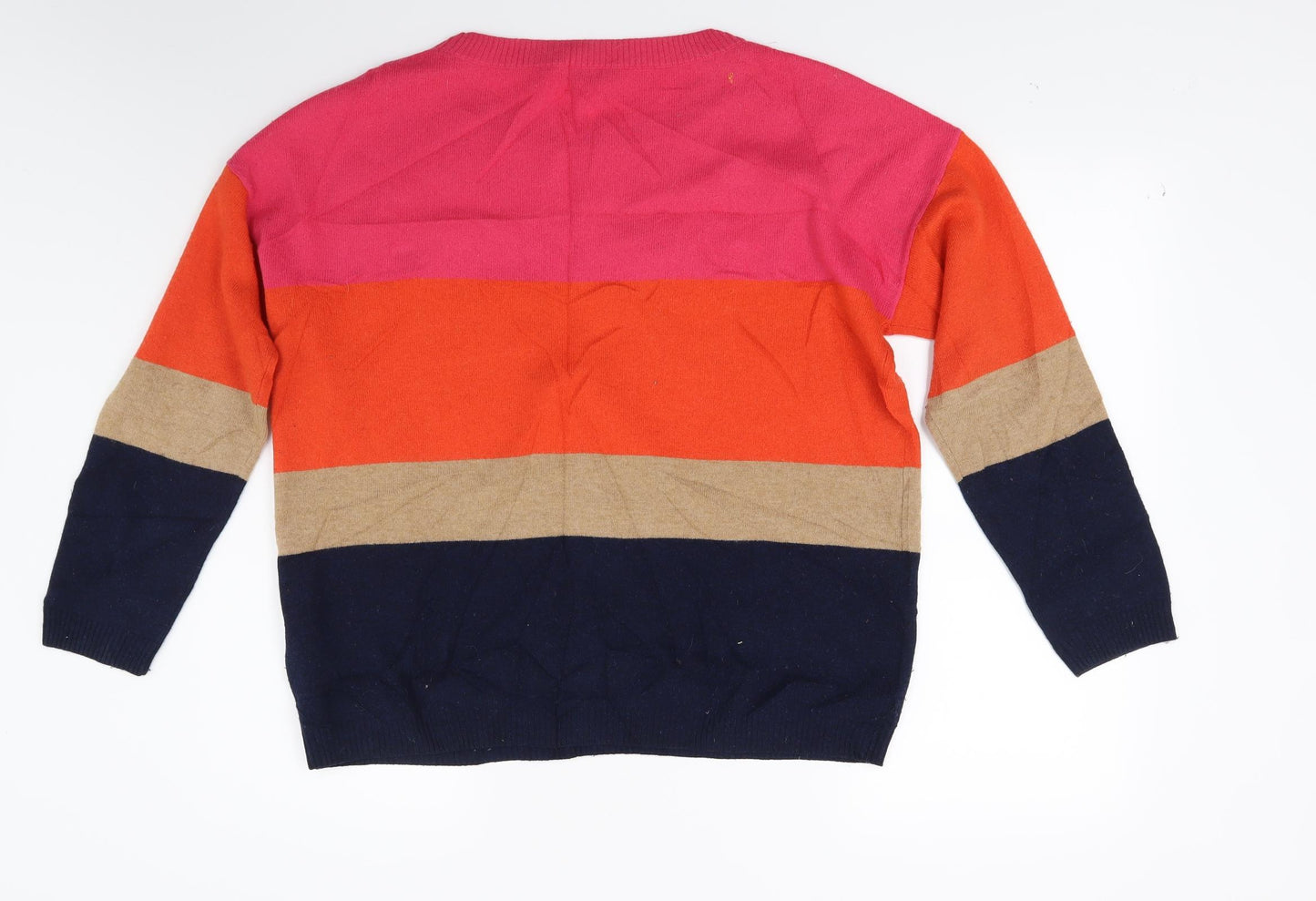 Hobbs Womens Multicoloured Striped Knit Pullover Jumper Size M