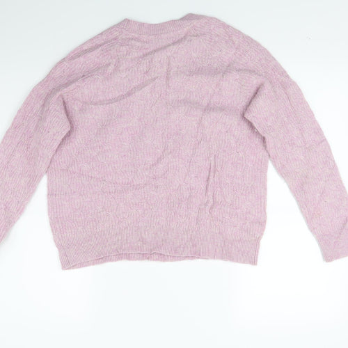 Laura Ashley Womens Pink  Knit Pullover Jumper Size 10