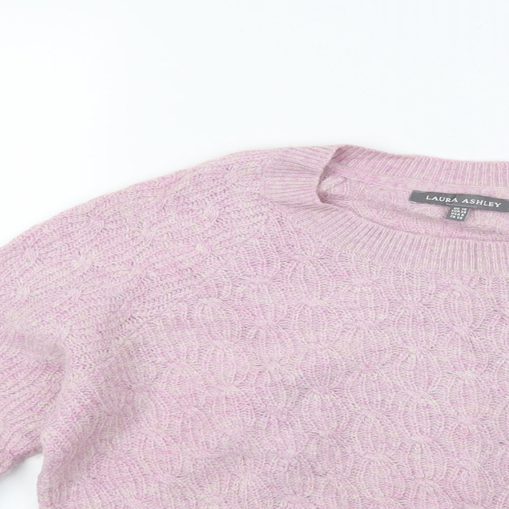 Laura Ashley Womens Pink  Knit Pullover Jumper Size 10
