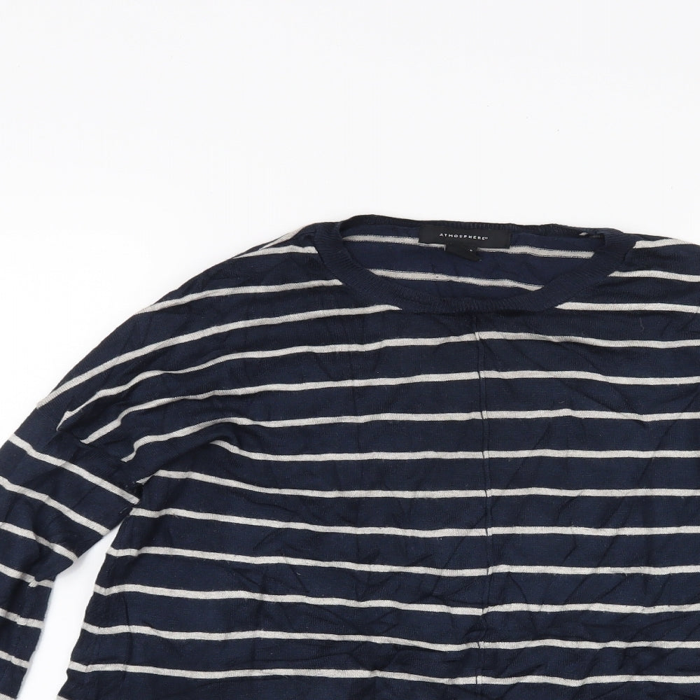 Primark Womens Blue Striped Knit Pullover Jumper Size 12