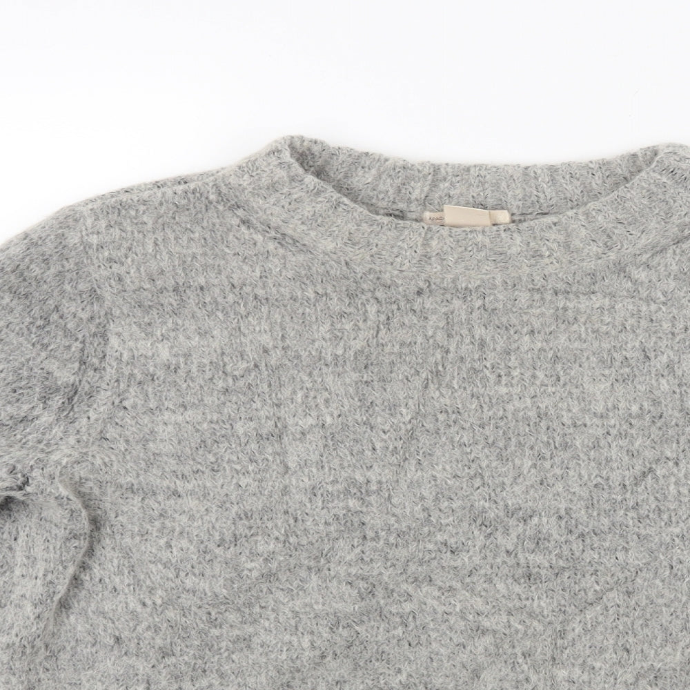 H&M Womens Grey  Knit Pullover Jumper Size 10