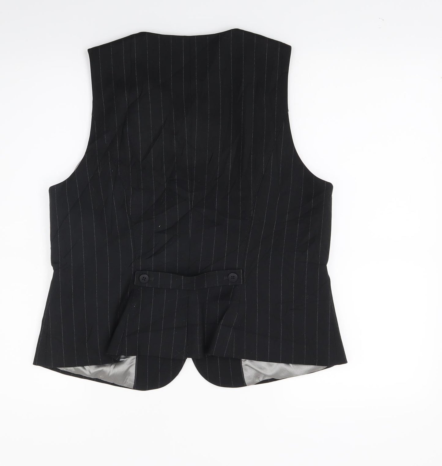 Linea Womens Black Striped  Jacket Waistcoat Size 16
