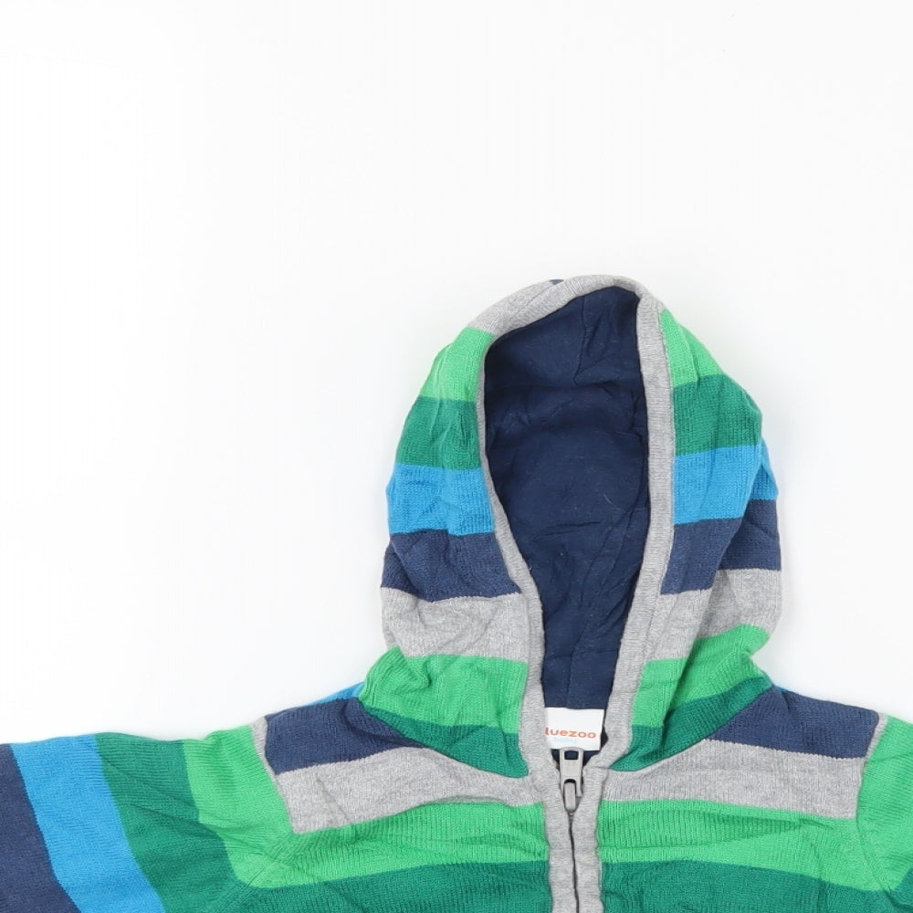 Blue Zoo Boys Multicoloured Striped  Full Zip Jumper Size 3-6 Months