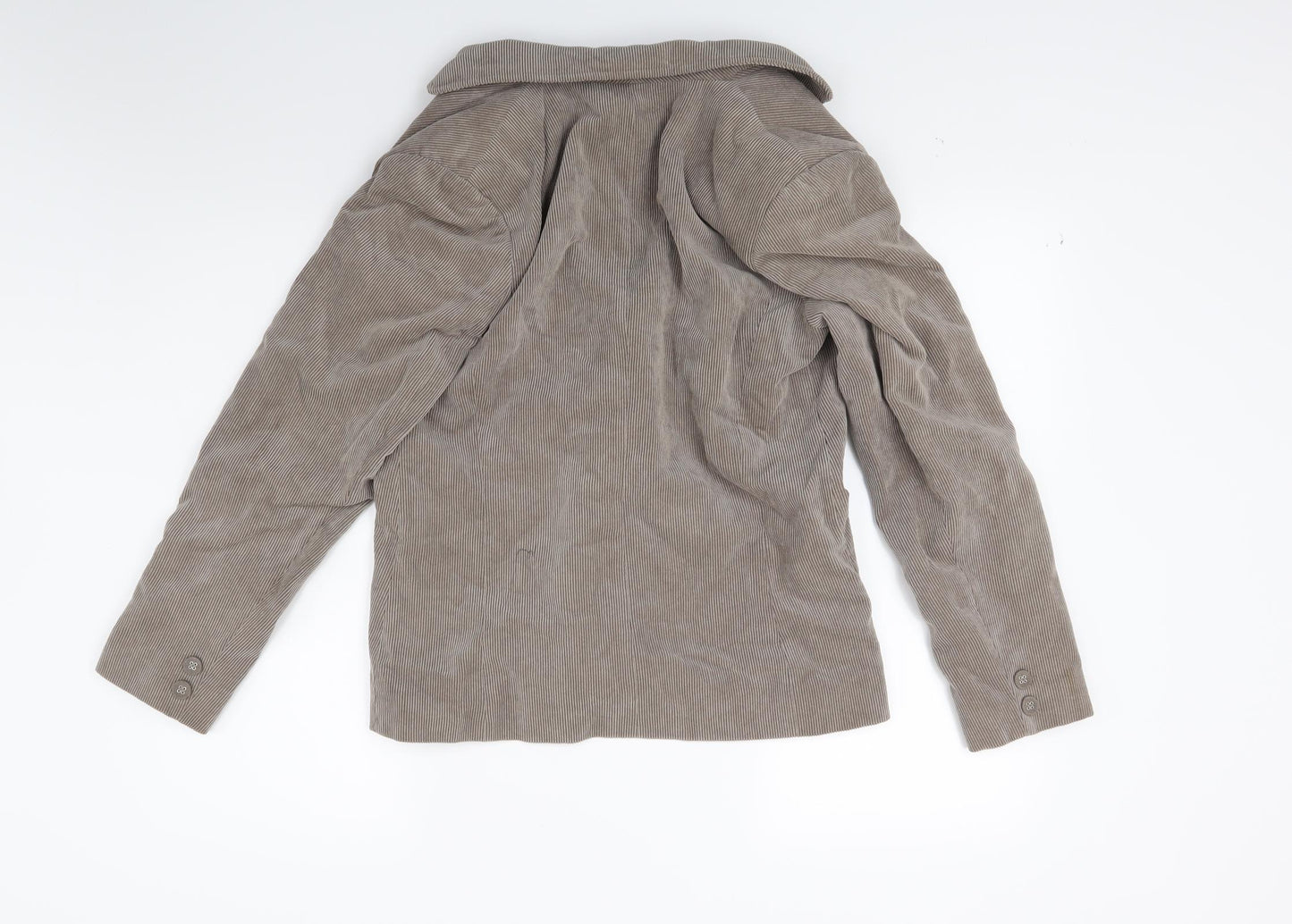 BM Womens Beige  Corduroy Jacket Coat Size 12