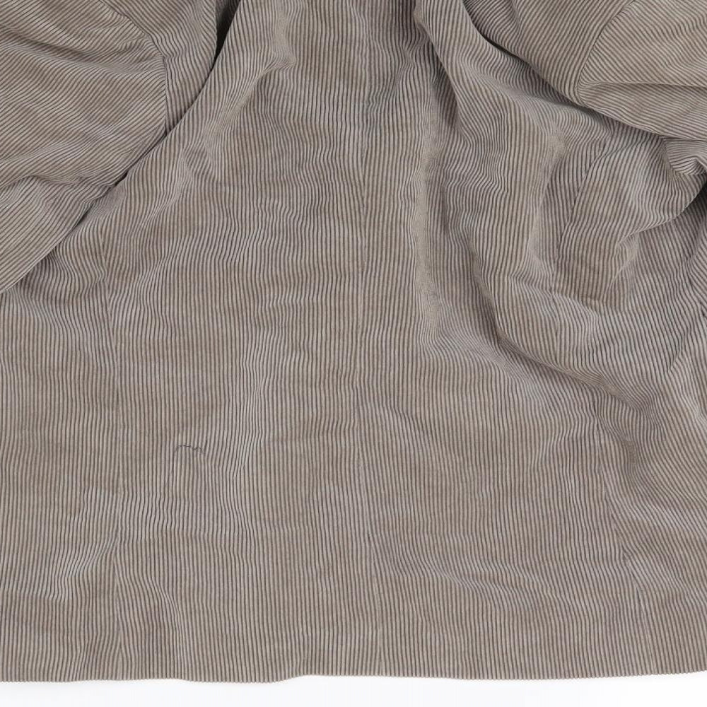 BM Womens Beige  Corduroy Jacket Coat Size 12