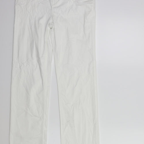 Per Una Womens White  Denim Straight Jeans Size 8 L30 in