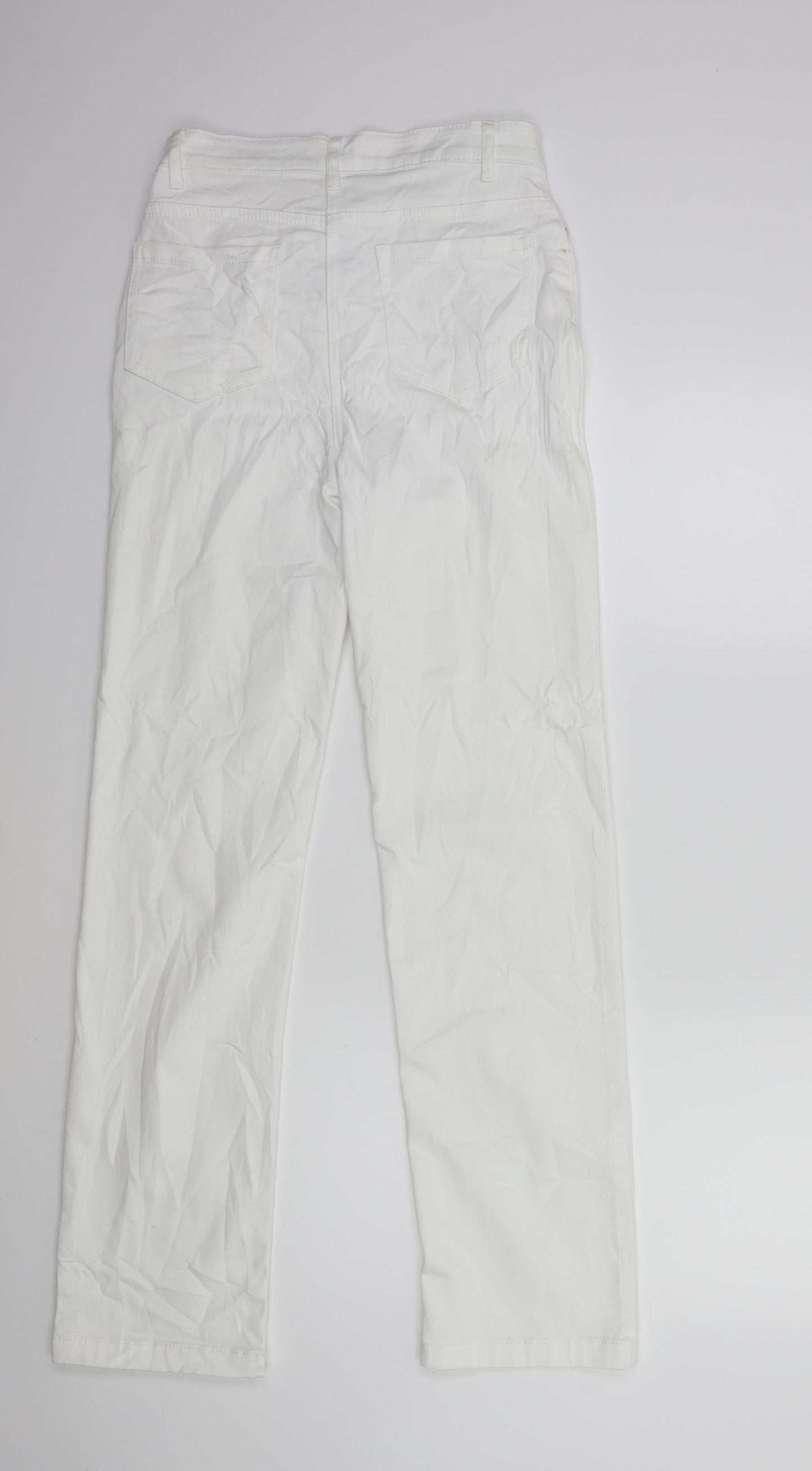 Per Una Womens White  Denim Straight Jeans Size 8 L30 in