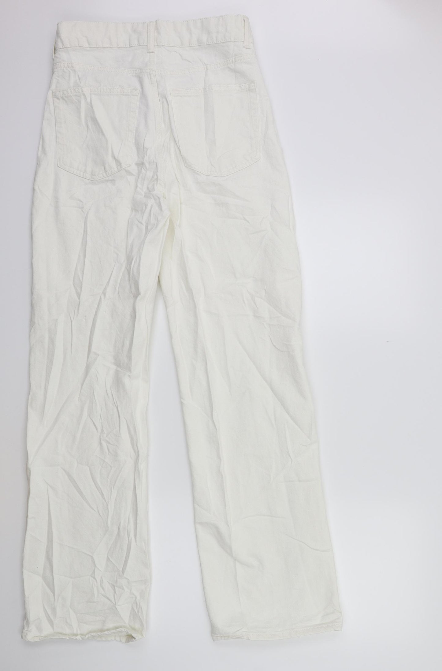H&M Womens White  Denim Flared Jeans Size 12 L30 in