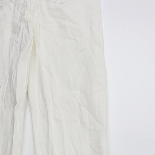 H&M Womens White  Denim Flared Jeans Size 12 L30 in