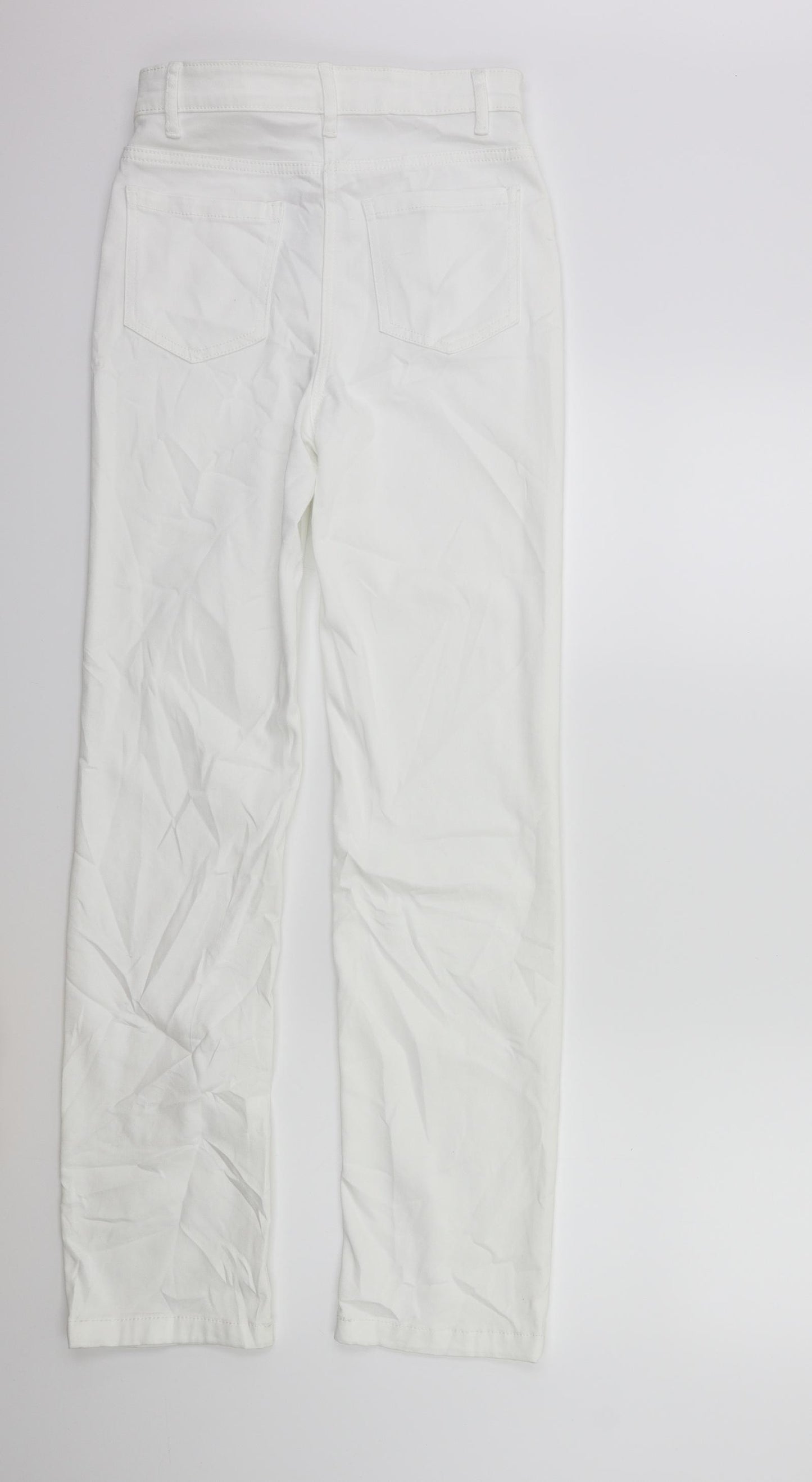 Per Una Womens White  Denim Straight Jeans Size 8 L30 in