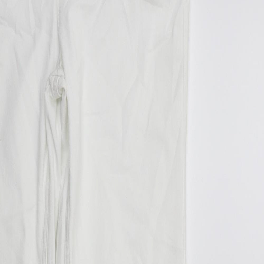 Per Una Womens White  Denim Straight Jeans Size 8 L30 in