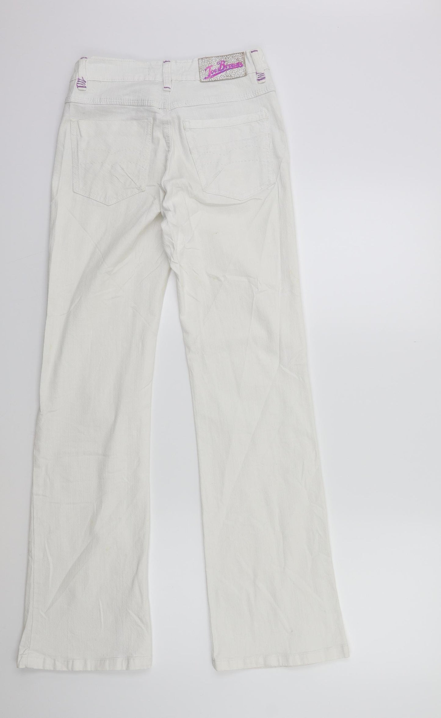 Joe Browns Womens White  Denim Flared Jeans Size 8 L29 in