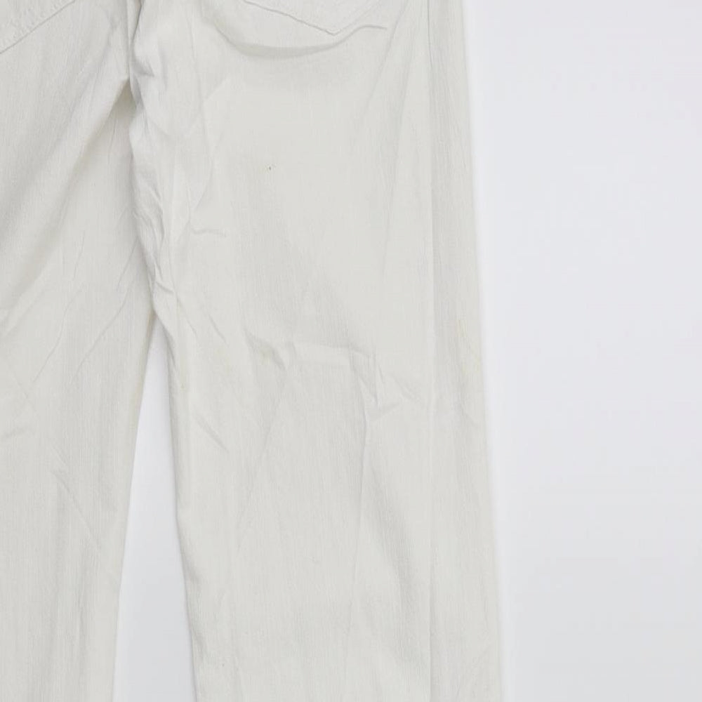 Joe Browns Womens White  Denim Flared Jeans Size 8 L29 in