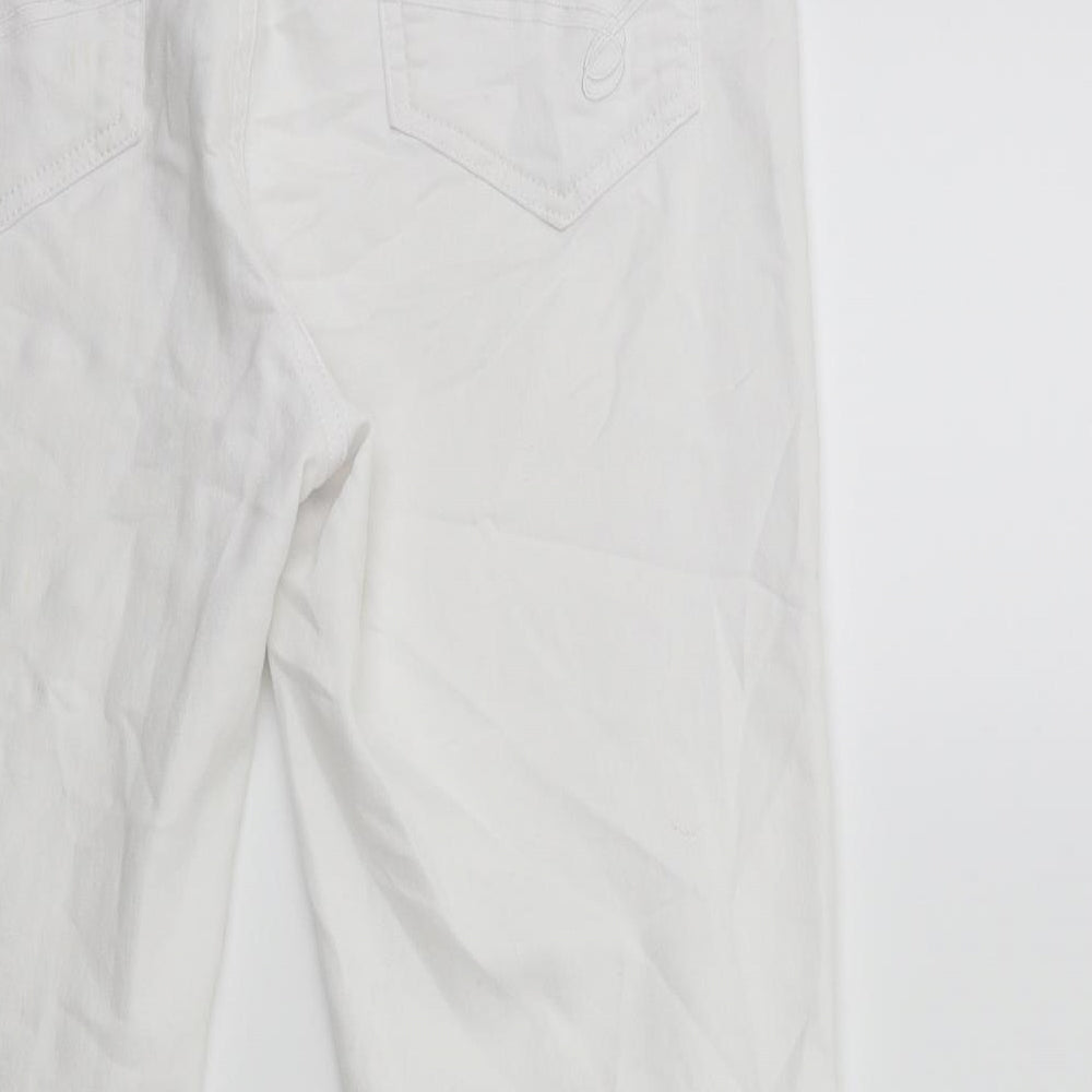 Per Una Womens White  Denim Cropped Jeans Size 12 L23 in