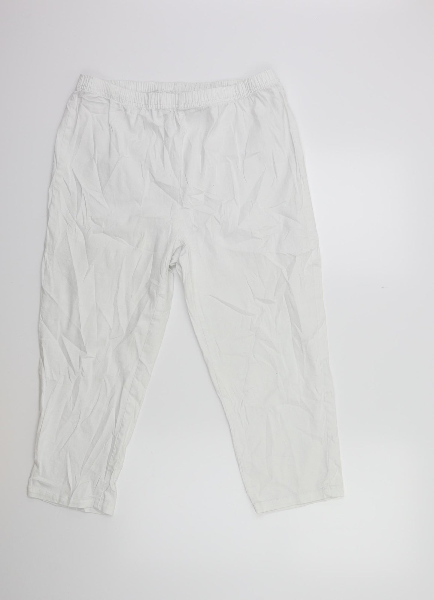 LABEL BE Womens White   Trousers  Size 18 L23 in