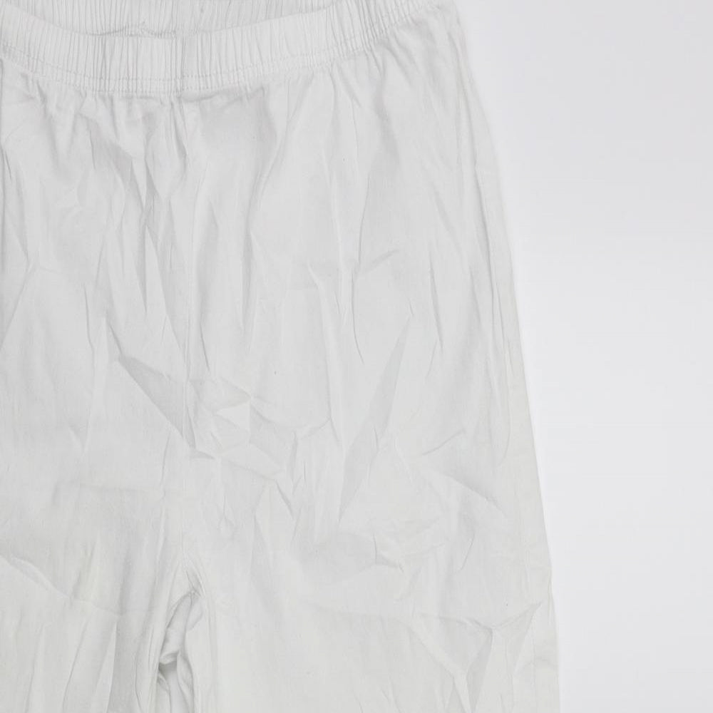 LABEL BE Womens White   Trousers  Size 18 L23 in