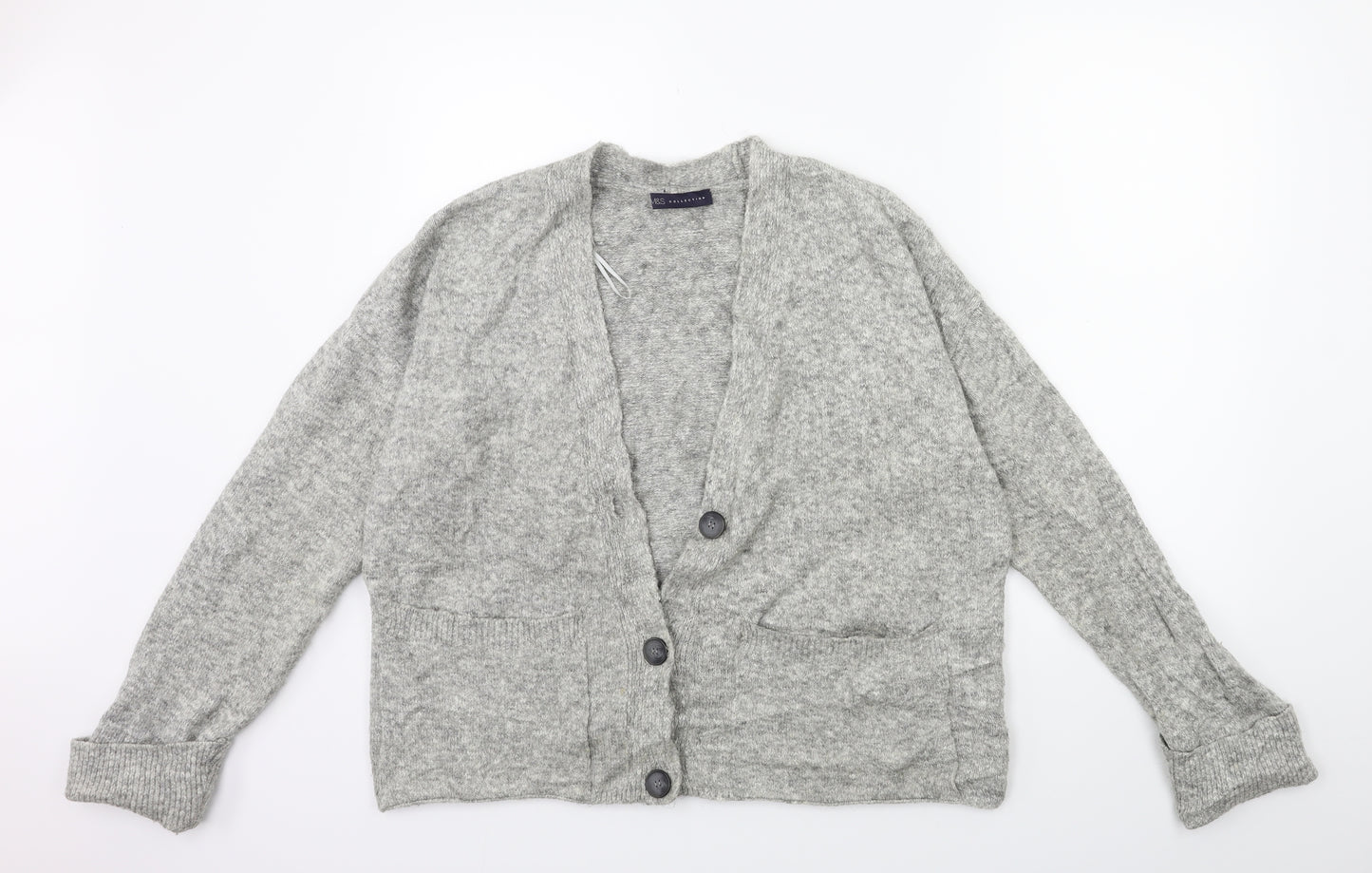 Marks and Spencer Womens Grey  Knit Cape Jumper Size M