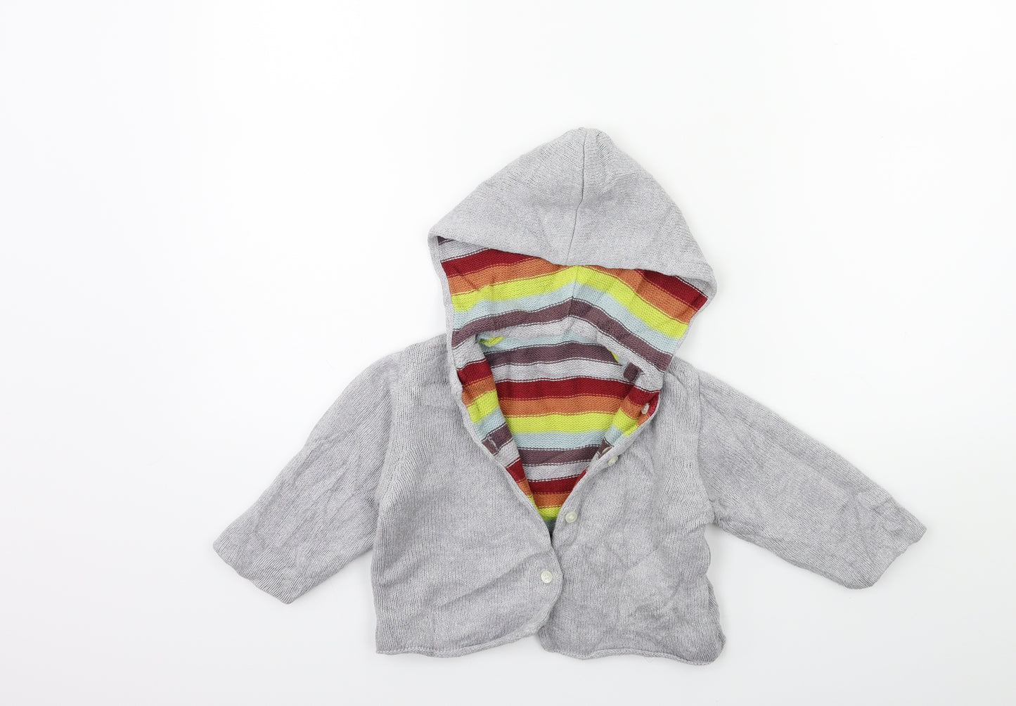 OKIDS Baby Grey  Knit Cardigan Jumper Size 9-12 Months