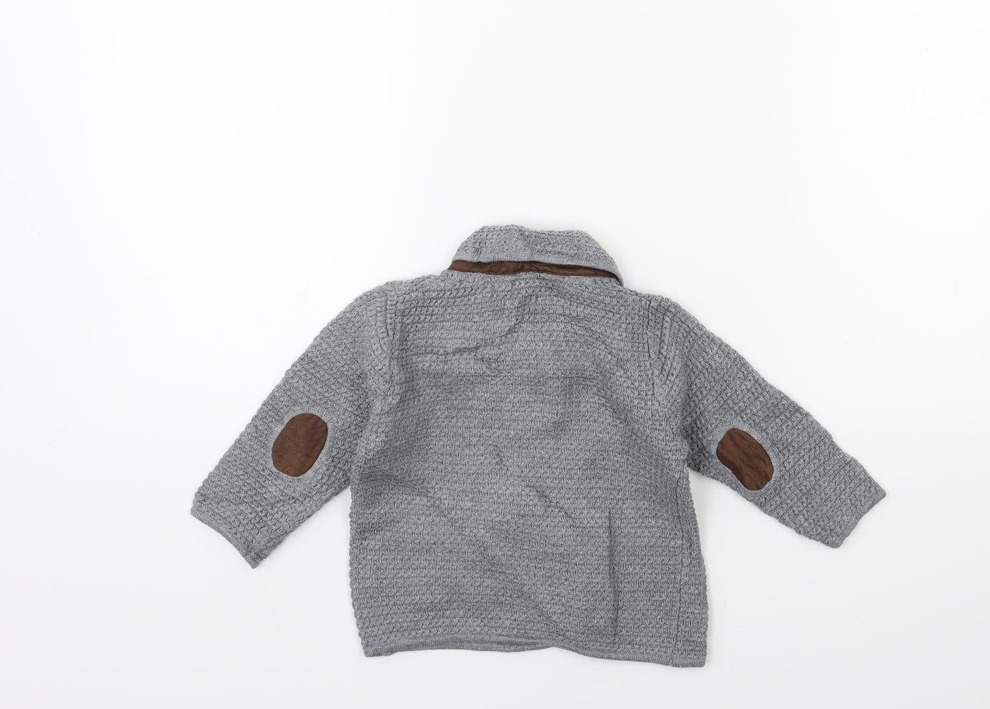 Mayoral Baby Grey  Knit Cardigan Jumper Size 3-6 Months